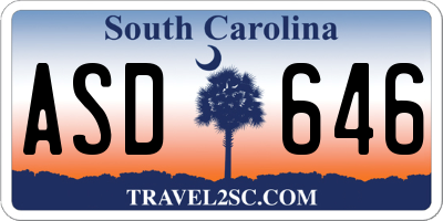 SC license plate ASD646