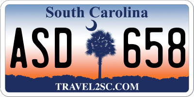 SC license plate ASD658