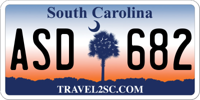 SC license plate ASD682