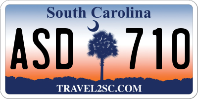 SC license plate ASD710