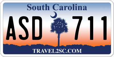 SC license plate ASD711