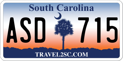 SC license plate ASD715