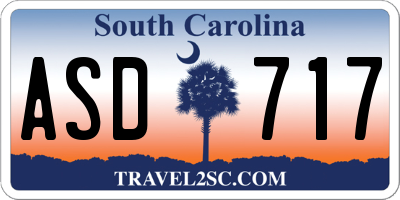 SC license plate ASD717