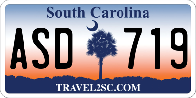 SC license plate ASD719