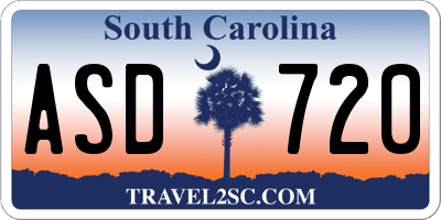 SC license plate ASD720