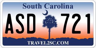 SC license plate ASD721
