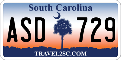 SC license plate ASD729
