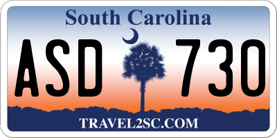 SC license plate ASD730