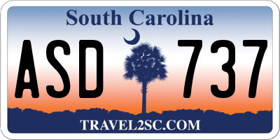 SC license plate ASD737
