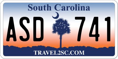 SC license plate ASD741