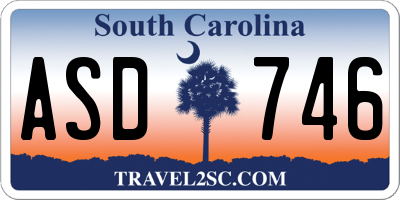 SC license plate ASD746