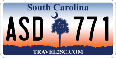SC license plate ASD771