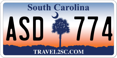 SC license plate ASD774
