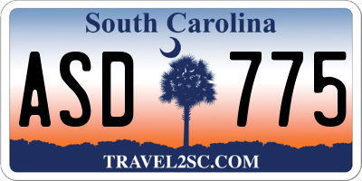SC license plate ASD775