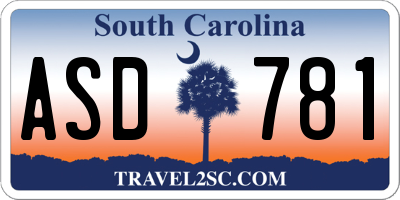 SC license plate ASD781