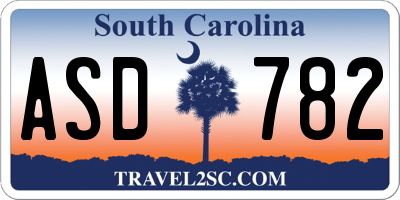 SC license plate ASD782