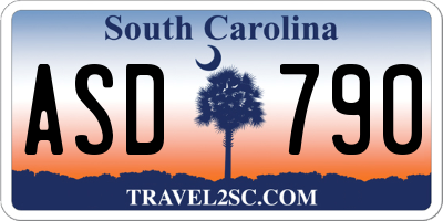 SC license plate ASD790
