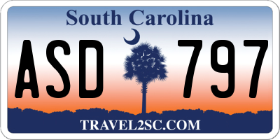 SC license plate ASD797