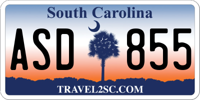 SC license plate ASD855