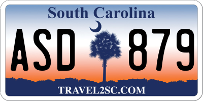 SC license plate ASD879