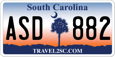 SC license plate ASD882
