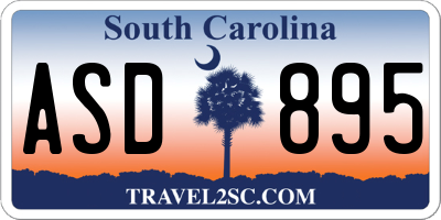 SC license plate ASD895