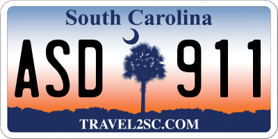 SC license plate ASD911