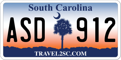 SC license plate ASD912
