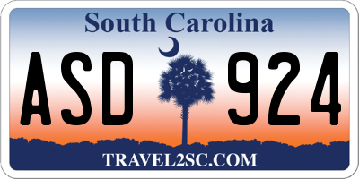 SC license plate ASD924
