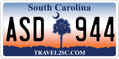 SC license plate ASD944