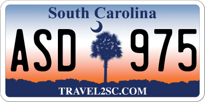 SC license plate ASD975