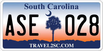SC license plate ASE028