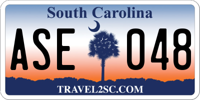SC license plate ASE048
