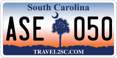 SC license plate ASE050