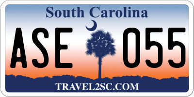 SC license plate ASE055