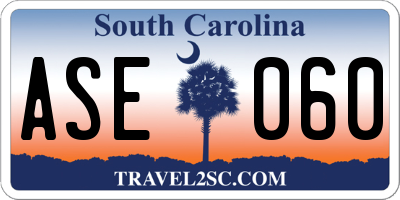 SC license plate ASE060