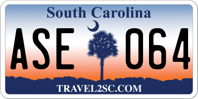 SC license plate ASE064