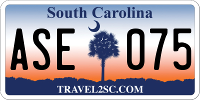 SC license plate ASE075