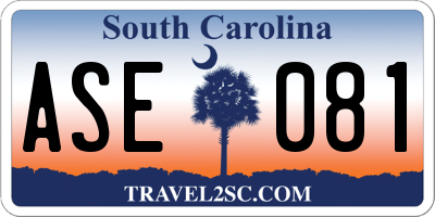 SC license plate ASE081