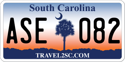 SC license plate ASE082