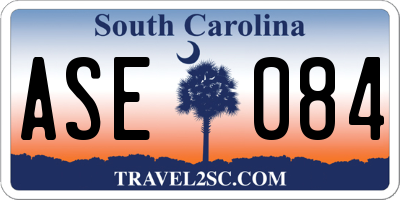 SC license plate ASE084