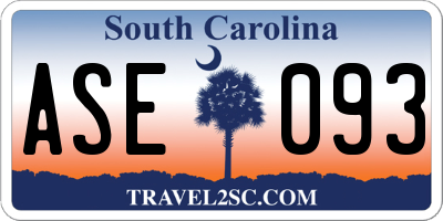 SC license plate ASE093