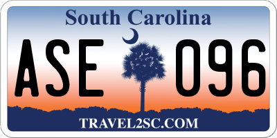 SC license plate ASE096