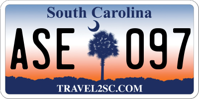 SC license plate ASE097