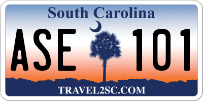 SC license plate ASE101