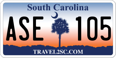 SC license plate ASE105