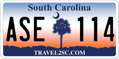 SC license plate ASE114