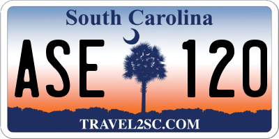 SC license plate ASE120