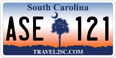 SC license plate ASE121