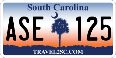 SC license plate ASE125